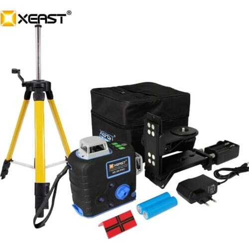 2019 XEAST XE-68G Pro set 4 3D GREEN Laser Levels 12 Lines Cross Level with Tilt Function