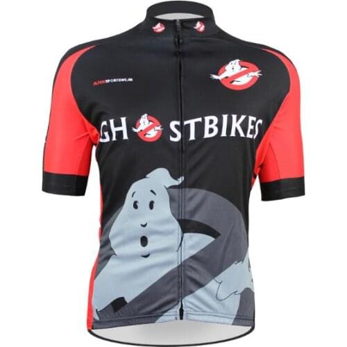 Cycling 2018 new mens Ropa Ciclismo Ghost Bikes cycling clothing cartoon short sleeve cool bike jersey bicycle gear 17 c Summer