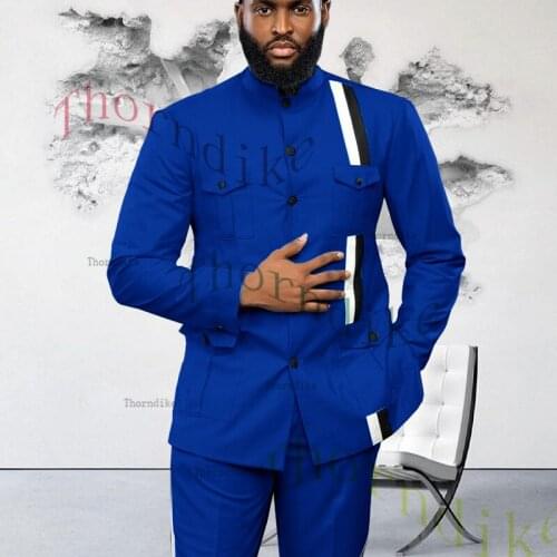 Thorndike 2021 Formal Suits Black Buttons Groomsmen Lapel Groom Tuxedos Men Suits Wedding/Prom Best Blazer ( Jacket+Pants )T1323