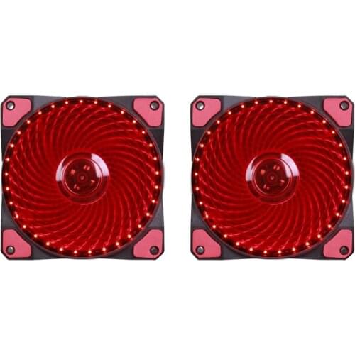 120mm PC Case Cooling Fan,Gaming 120 mm Super Silent Computer LED Cooler High Airflow Fans for Desktops(2 Pack)