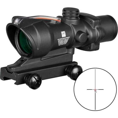 4X32 Scope Fiber Optics Red Dot Crosshair Adjustable Illuminated Glass Etched Reticle Tactical Hunting Sight