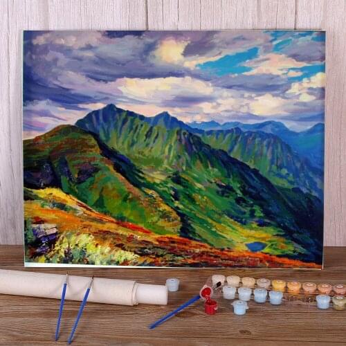 Landscape Carpathians Painting By Numbers Complete Kit Acrylic Paints 40*50 Canvas Pictures New Design Kids Wall Art Drawing