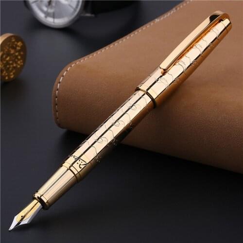 Picasso 918 Pimio Dreamy Polka Exclusive Metal Fountain Pen Iridium Fine Nib Ink Pens Gift Box Optional Business Office