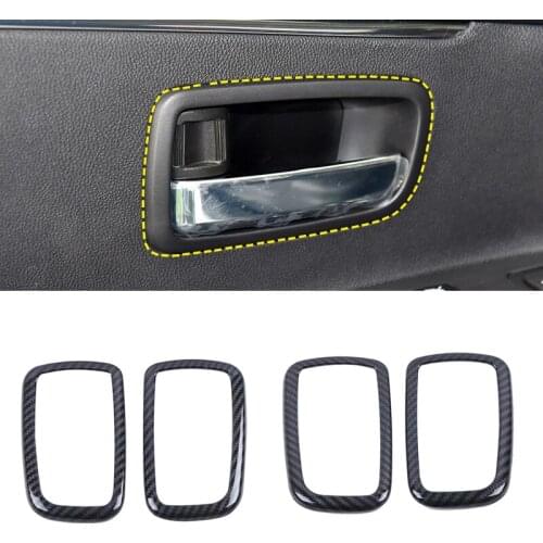 Fit for Mitsubishi ASX / Outlander Sport 2020 Car Accessories ABS Carbon/Matte Interior Side Door Handle Cover Trim 4pcs