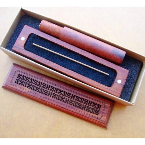 Natural Rosewood Mini Burner set with 28pcs A++ Vietnam oud incense stick inside Travel Burner Sets Car Burner Free Shipping