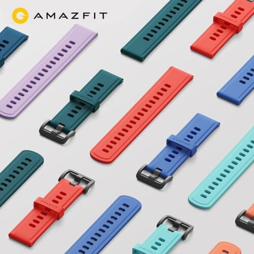 Original Watch Strap Silica Color Bracelet for Xiaomi Huami Amazfit GTR (47mm & 42mm) Pace Stratos Smart Sport Watch & Bip Lite