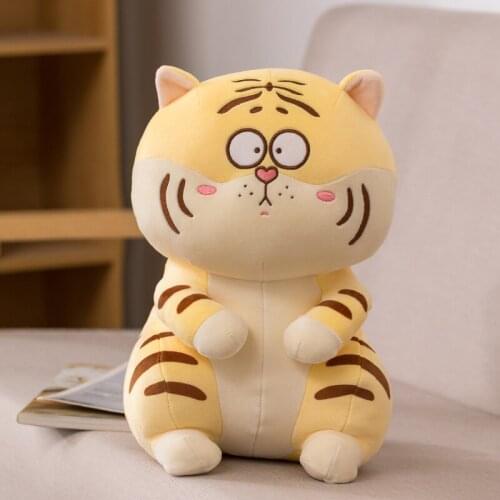 28-33-45CM Cute Thick And Chubby Tiger Doll Toy Pillow Animal Stuffed Plush Toy Child Birthday Gift Home Decoration Ornaments