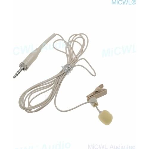 AVX1 Clip-On Hidden Lavalier Microphone For Sennheiser SK100 G2 G3 G4 Wireless 1/8" Stereo Lock Plug