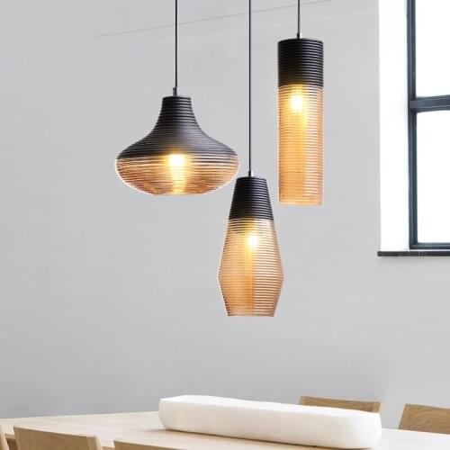 Modern LED Pendant Lamps Vintage Pendant Lights Glass Hanglamp Living Room Bedroom Loft Industrial Home Decor Kitchen Fixtures
