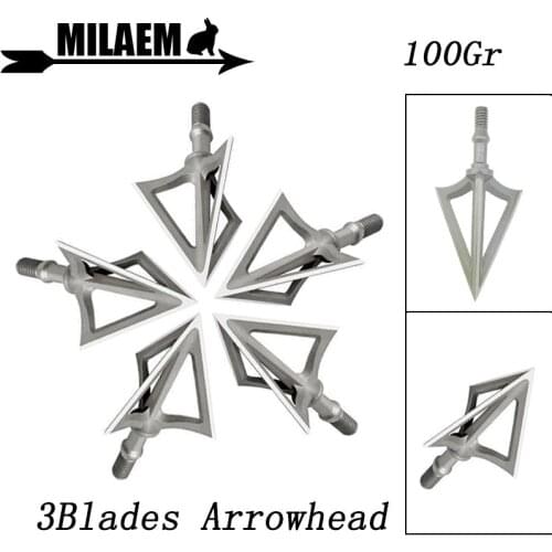 Archery Blade Arrowhead 3Blade Broadheads Stainless Steel Target Arrow Point Tips Outdoor Sports Shooting Arrow Accessories