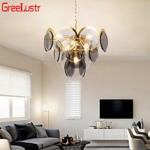 Post-modern Glass Led Chandelier Lustres Design Home Deco Indoor Lighting Suspension Luminaire for Bedroom hanging Light Fixture