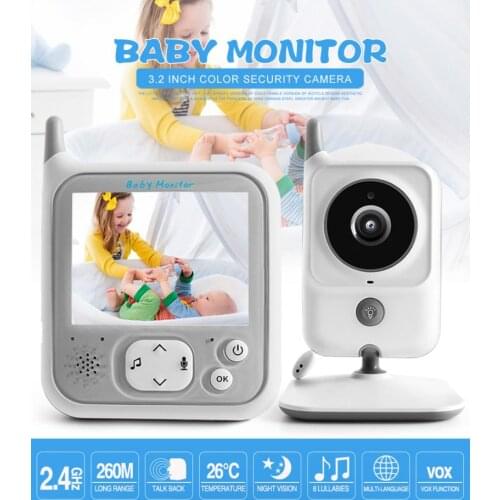3.2 Inch VB607 Wireless Video Color Baby Monitor High Resolution Baby Nanny Night Vision Surveillance Security Camera Walkie