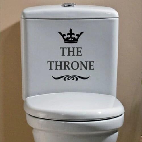 Waterproof Waterproof Toilet Throne Crown Wall Sticker Bathroom Decoration Toilet Decal Removable Poster Vinyl Art Wallpaper