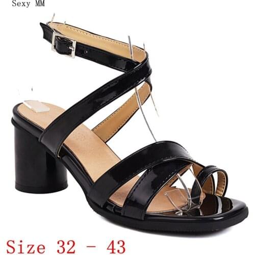 Women Gladiator Sandals High Heels Pumps Summer Shoes Woman High Heel Sandals Small Plus Size 32 33 - 40 41 42 43