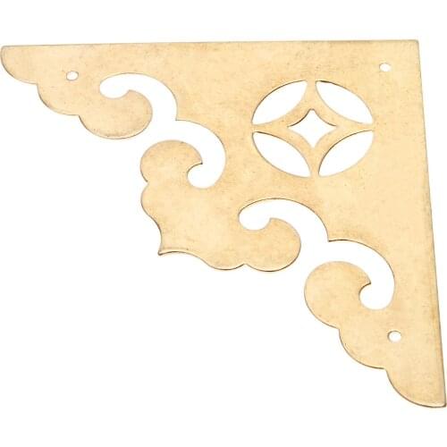 2pcs Antique Brass Jewelry Box Chest Gift Wine Wooden Case Book Scrapbook Photo Album Corner Decorative Protector 80mm