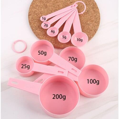 5pcs/10pcs Multi Purpose Spoons/Cup Measuring Tools PP Baking Accessories Stainless Steel/Plastic Handle Kitchen Gadgets