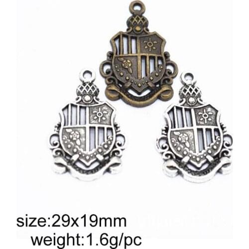 50pcs 29x19mm Antique Silver/Antique Bronze Alloy Metal Charms Pendant Fit For DIY Bracelet Necklace Making