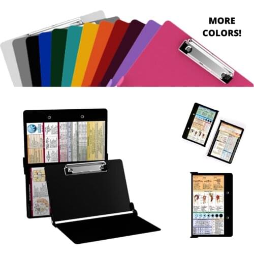 A4 Aluminium Alloy Clipboard Nursing Edition Folding Nursing Clipboard with Quick Reference Material File Organizer Stationery