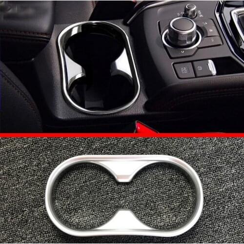 ABS Pearl Chrome Inside Interior Cup Holder Cover Trim For Mazda CX-5 CX5 2017 2018 2019