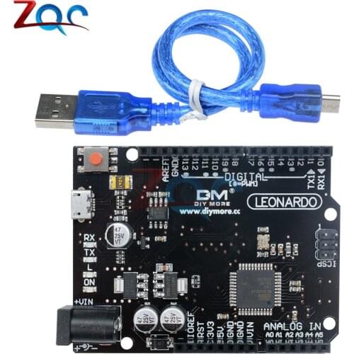 ATMEGA32U4 ATMEGA32U4-AU Leonardo R3 Module For Arduino Development Board Pro Micro USB 3.3V 5V 16MHZ PWM Channel IO Port Cable