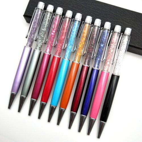 Free shipping 500pcs/lot customized logo metal pen; promotional ballpoint pen; crystal metal pen; writing pen MP4