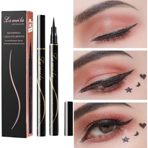 Black Liquid Eyeliner Pencil Stamps Eye Liner Long Lasting Waterproof Smudge-proof Eyeliner Pen Smooth Makeup
