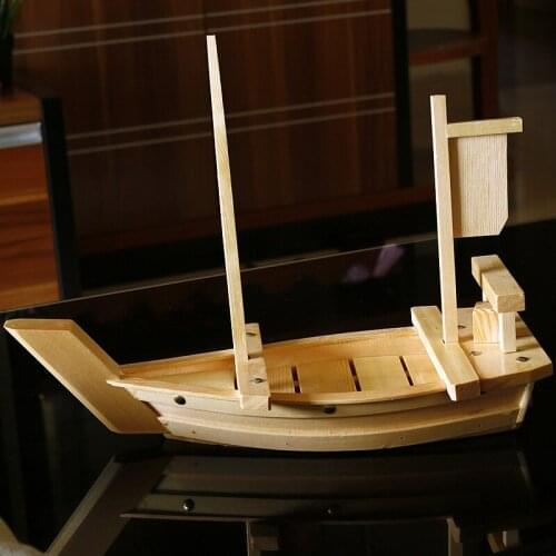 50cm Wooden Sushi Sashimi Boat Serving Tray Japanese Food Seafood Plate for Restaurant