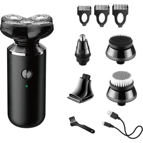 Kmemi 5D Electric Shaver Male Beard Floating Blade USB Carbon Steel Knife Facial Electric Razor for Men Shaving Machine F35