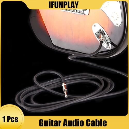 3/5/10M Guitar Cable Double Straight 1/4-Inch 6.35mm Mono Plug Noise Reduce Cable for Acoustic Bass Electric Guitar
