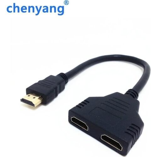 HDMI Male To Dual HDMI Female 1 to 2 Way Splitter Adapter Cable For HDTV,Support Two TVs The Same Time,Signal 1 in 2 Out