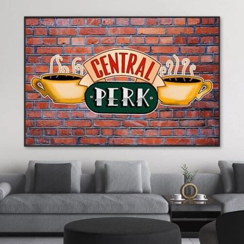 Central Perk Cafe Canvas Art Painting Friends TV Show Art Posters and Prints Paintings Wall Art Picture for Living Room Cuadros
