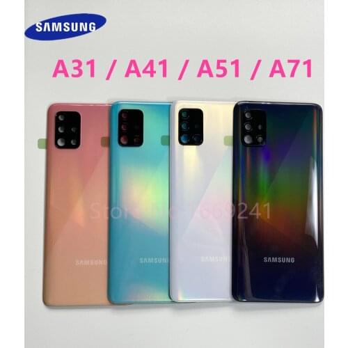 Battery Case Back Cover Door Housing For Samsung A31 A315 A41 A415 A51 A515 A71 A715 Camera Frame Lens Replacement Parts
