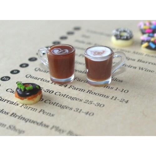 Mini Coffee Cup Simulation Cup Drink Pearl Milk Tea Model Toy Random Color 1/12 Dollhouse Miniature Accessories Decoration