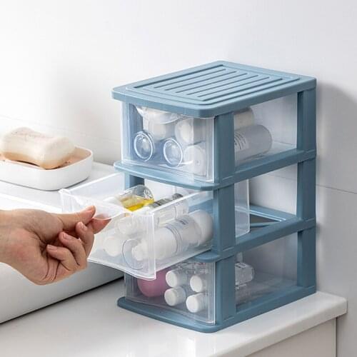 Multi-layer Desktop Drawer Creative Plastic Storage Box Dust-proof Office Save Space Cosmetics Container Household Organizer
