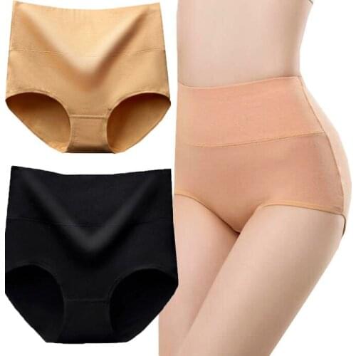 Womens Cotton Underwear High Waist Briefs Tummy Control Ladies Breathable Comfort Stretch Panties Underpants Plus