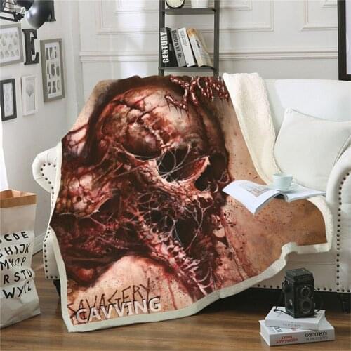 Skinless Band 3D Printed Sherpa Blanket Rectangle Blanket Home Textiles Fleece Wearable Blanket Throw Blanket for Sofa