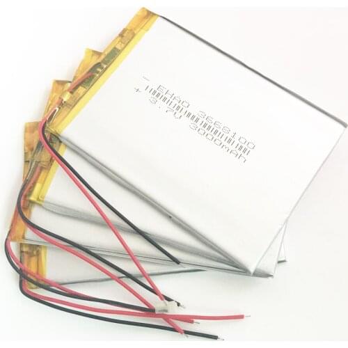 Wholesale 10 pcs 3.7V 3000mAh 3668100 Polymer Lithium Li-Po Rechargeable Battery For DIY Mp3 GPS PSP e-book power bank Tablet pc
