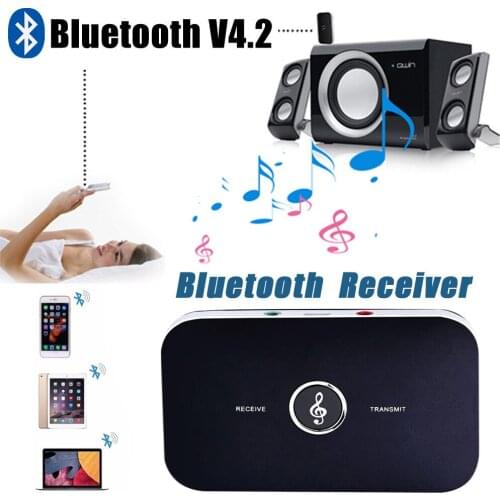 B6 2in1 Bluetooth 4.2 Transmitter & Receiver Wireless A2DP Audio Adapter Aux 3.5mm Audio Player For TV / Home Stereo /Smartphone