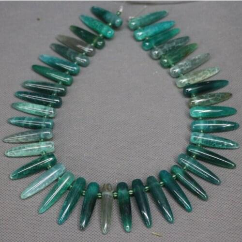 Full Strand Green Gems Stone Necklace Beads Pendant, Kindgems Charm Women Super Popularity European Fashion Jewelry