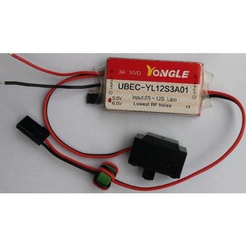 1PC 3A UBEC Fully Shielded Anti-jamming Ultra Battery Elimination Circuit 5V 6V 12V Switchable 2-12S Lipo Parts for RC Model ESC