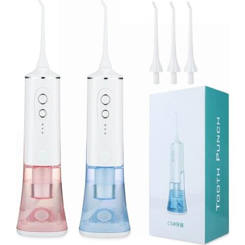 Portable Oral Irrigator Water Flosser Irrigator Dental Teeth Cleaner Bucal Tool 200ML Power Jet Waterproof Travel Rechargeable