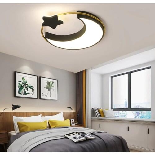 Northern European Childrens Room Ceiling Lamp Simple Modern Star Lamp Led Creative Bedroom Lamp Cartoon Star Moon Room Lamp
