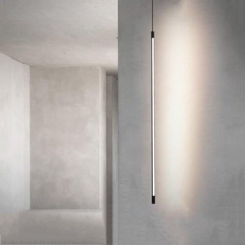 Nordic Bedroom Bedside Chandelier Modern Minimalist Bedside Table LED Creative cCothing Store Atmosphere Line Chandelier Office