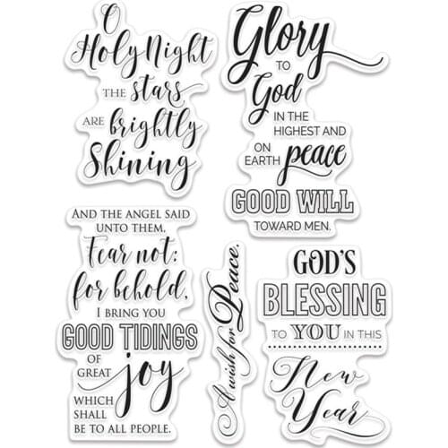 Holy Night Transparent Silicone Clear Stamp/Seal for DIY scrapbooking/photo album Decorative Cards Making Paper Crafts