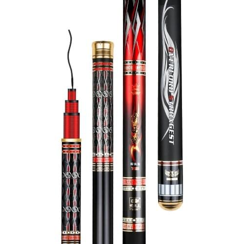 4.5m-9.0m Fishing Stick Super Hard Hand Pole Carbon Fiber Sturgeon & Herring Big Fish Fishing Rod Outdoor Essentials