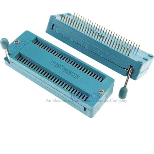 Test Tool IC DIP ZIF ZIP Socket 56 Pin Pitch 1.78 mm 1.778 Press-Fit Dual Row Spacing 15.24 mm Wide 2x28 56 Position Grid