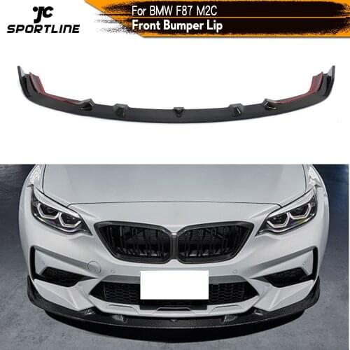Carbon Fiber Car Front Bumper Lip Spoiler Splitters for BMW F87 M2 Competition Coupe 2 Door 2018 - 2020 FRP / Forged Carbon