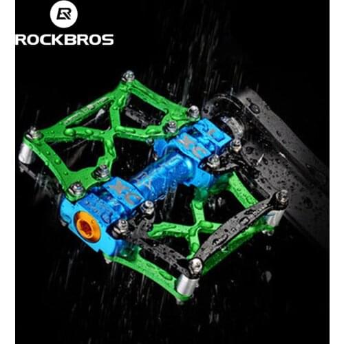 RockBros Ultralight MTB Bicycle Pedals BMX DH Bike Aluminum Alloy Pedal Axle 9/16" Cr Mo Spindle Cycling Sealed Bearing Pedals