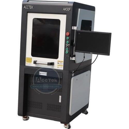 Enclosed metal engraver 50w fiber laser marking cutting machine