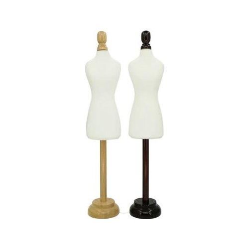 1/4Female dress foam Mannequin flexible for women sewing,upper body scale Jersey bust cloth button wooden base rack 1pc B850